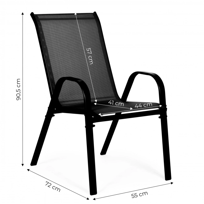 Sada záhradných stoličiek pre terasu alebo balkón čierne od MultiGarden