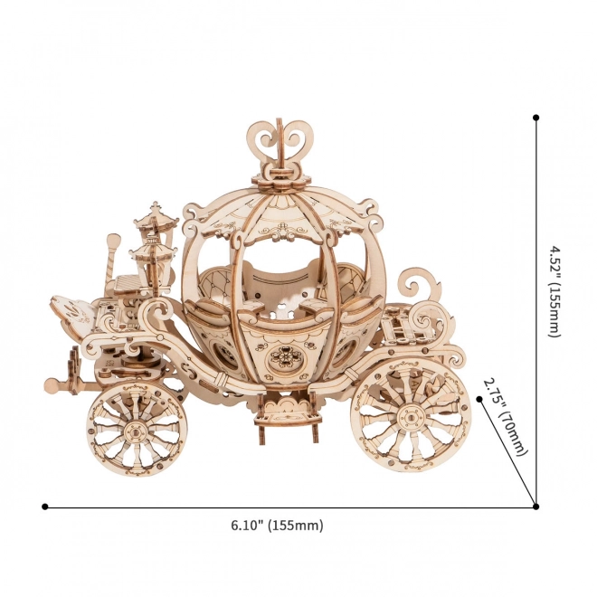 Drevené 3D puzzle Rozprávkový kočiar