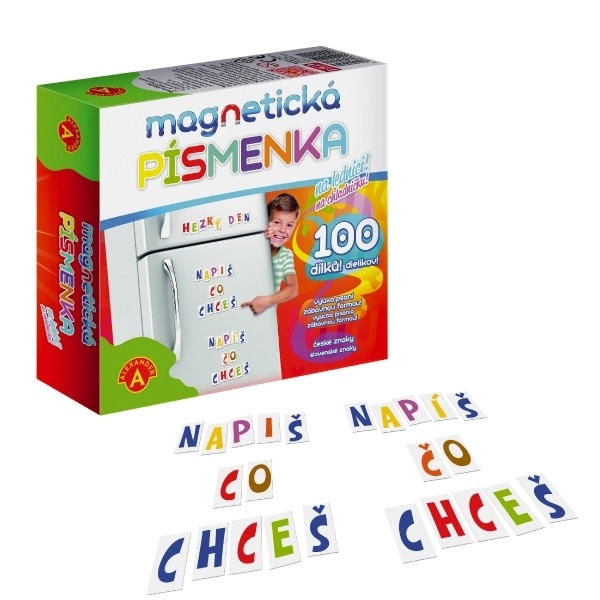 Magnetické písmená na chladničku - 100 kusov