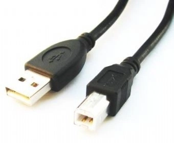 Čierny USB 2.0 kábel AB AM-BM 3m