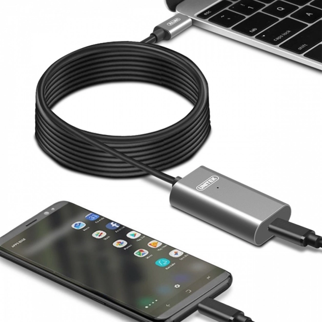 Unitek aktívny USB-C predlžovací kábel 5m
