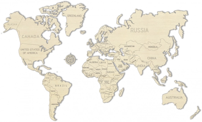 Drevená mapa sveta WOODEN CITY veľká