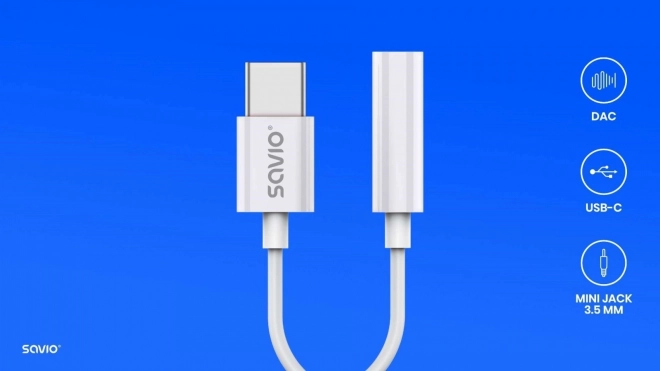 Adaptér USB-C - Mini Jack 3,5 mm, Xiaomi, Huawei, Oppo, AK-51