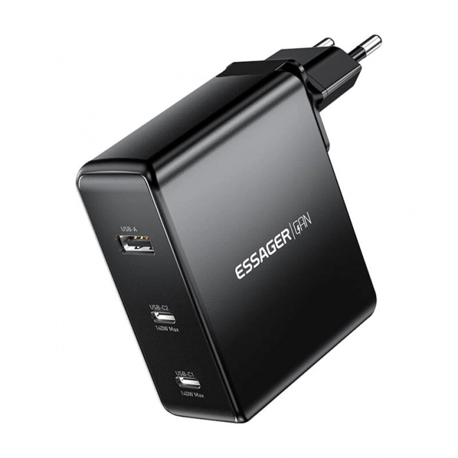 Nabíjačka do siete Essager 140W s 2x USB-C a USB-A
