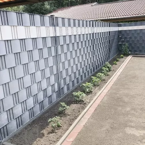 Šedá záhradná páska na plot 19cm x 35m