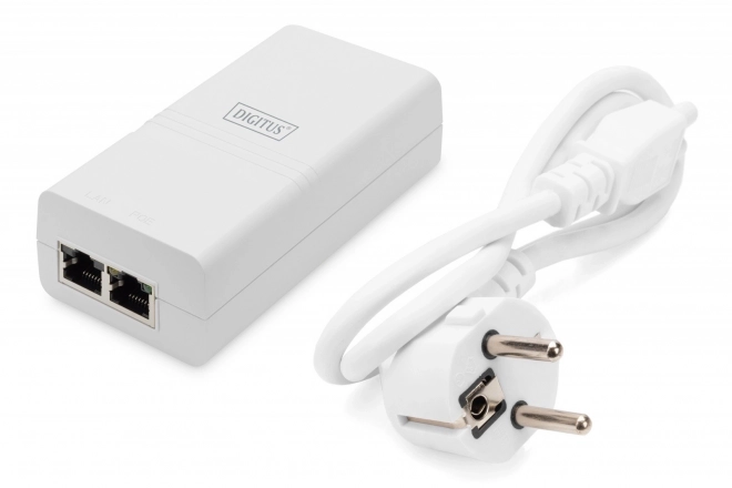 Napájací adaptér/PoE injektor 802.3af 48V 15.4W Gigabit aktívny Biela