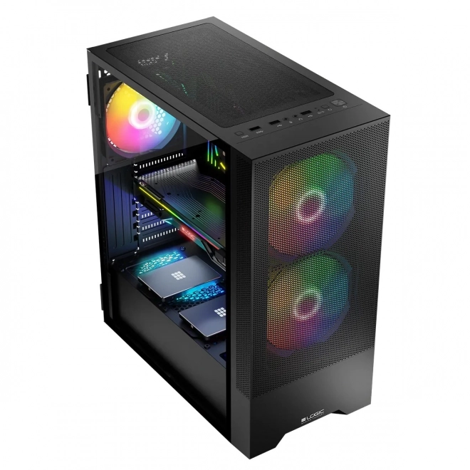 Skrinka Arya ARGB USB 3.0 Midi Tower čierna