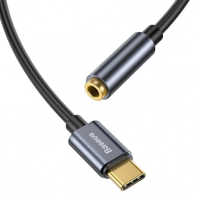 Audio adaptér Baseus USB-C na 3,5 mm mini jack - čierno-šedý