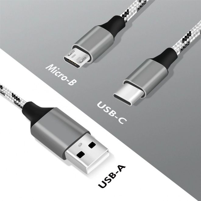 Univerzálny kábel 2 v 1 USB A na Micro USB a USB-C LogiLink 1,2 m