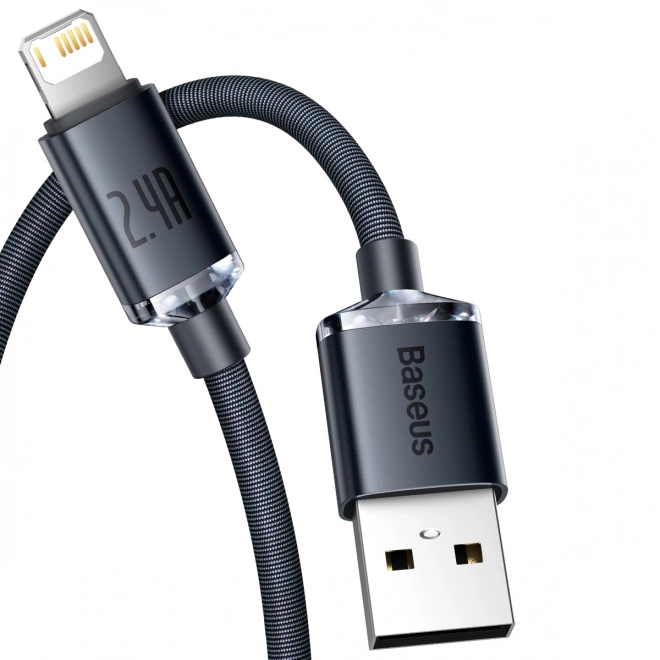 Kábel Baseus Crystal Shine USB-Lightning 2,4 A 2 m čierny