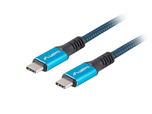 Lanberg kábel USB-C USB4 čierno-modrý 1.2m 100W 8K 60Hz