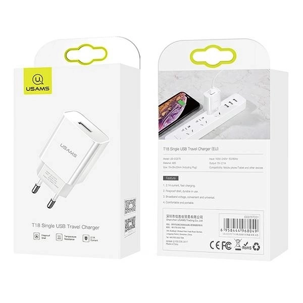 Sieťová nabíjačka USB T18 od USAMS