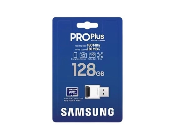Samsung PRO Plus microSDXC 128 GB pamäťová karta so čítačkou