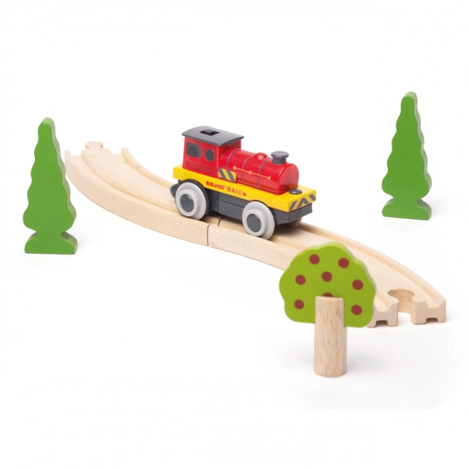 Elektrická lokomotíva Červený Silák Bigjigs Rail