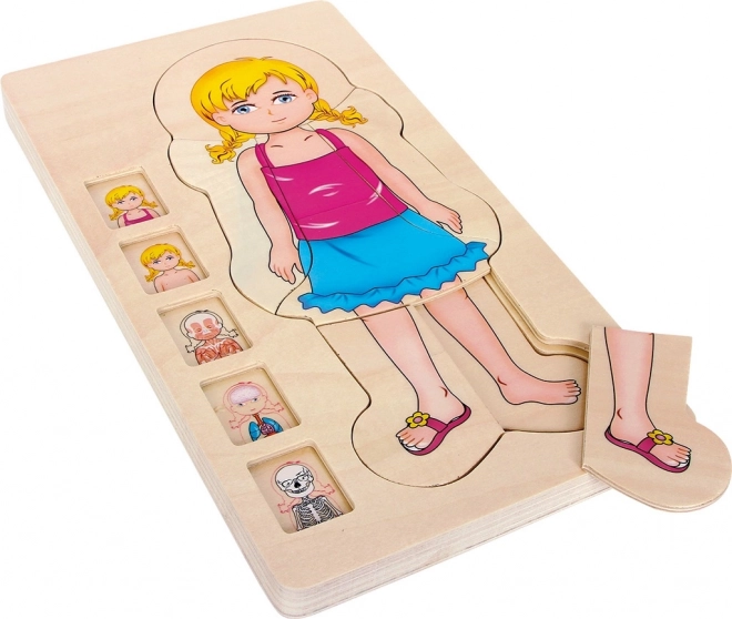 Small Foot Drevené Puzzle Anatomie