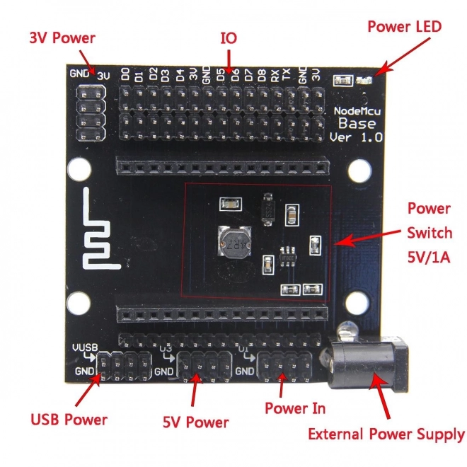 Shield pre ESP8266 NodeMcu WiFi