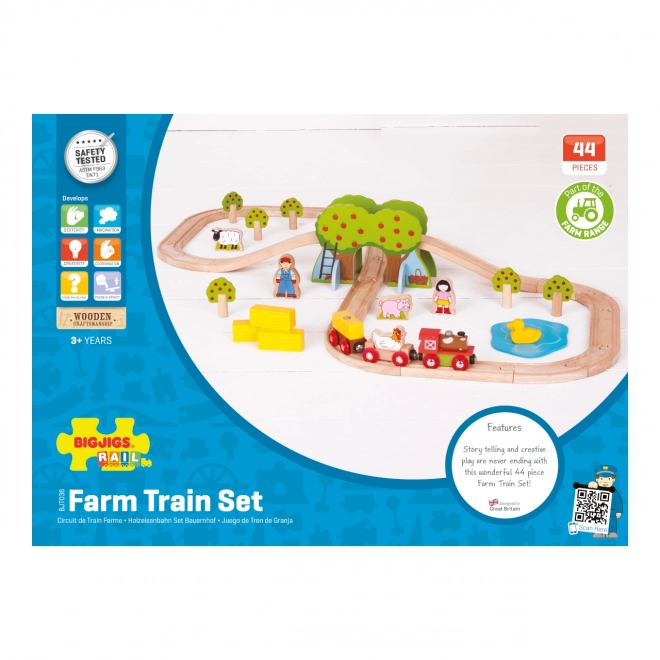 Bigjigs Rail Drevená vlaková farma