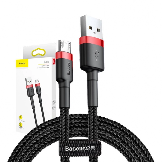 Kábel Baseus Cafule Micro USB 1,5A 2m červeno-čierny