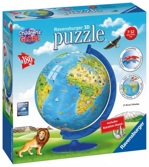 Ravensburger 3D Puzzleball Detský globus so zvieratkami