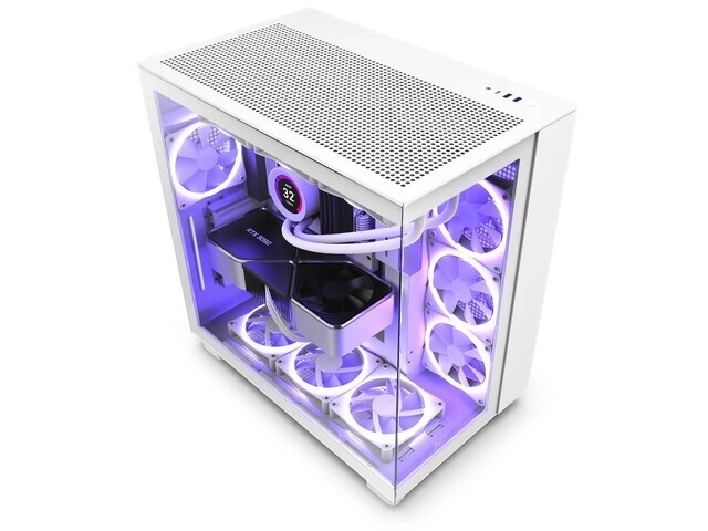 Biela skriňa s oknom NZXT H9 Flow Midi Tower