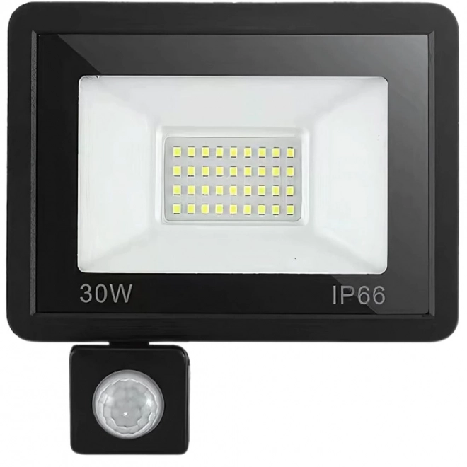Vonkajší LED Reflektor 30W s Pohybovým a Súmrakovým Senzorom IP66