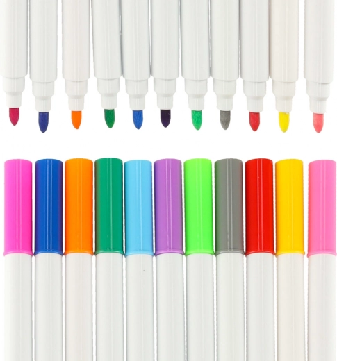 12 farebných kriedových fixiek v balení