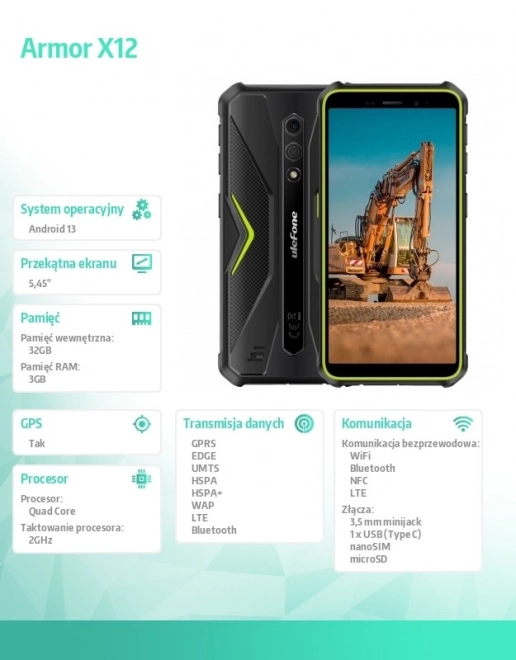Ulefone Armor X12 odolný smartfón