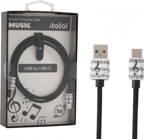 USB‑C nabíjací kábel s hudobným motívom