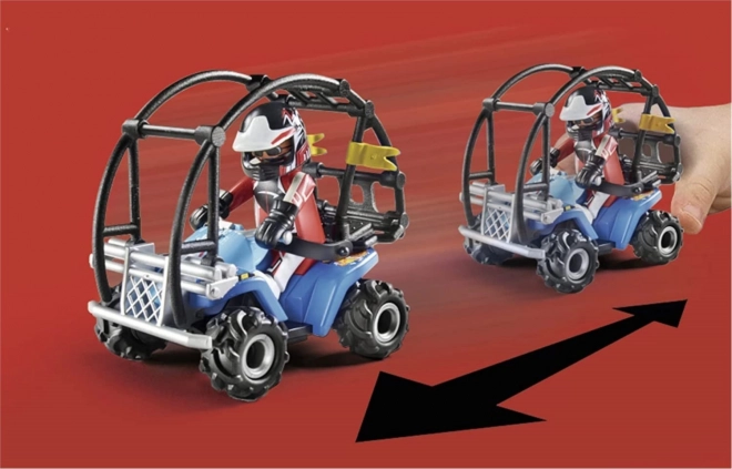 Playmobil Stunt Show - Kaskadérska scéna so štvorkolkou a ohnivou rampou