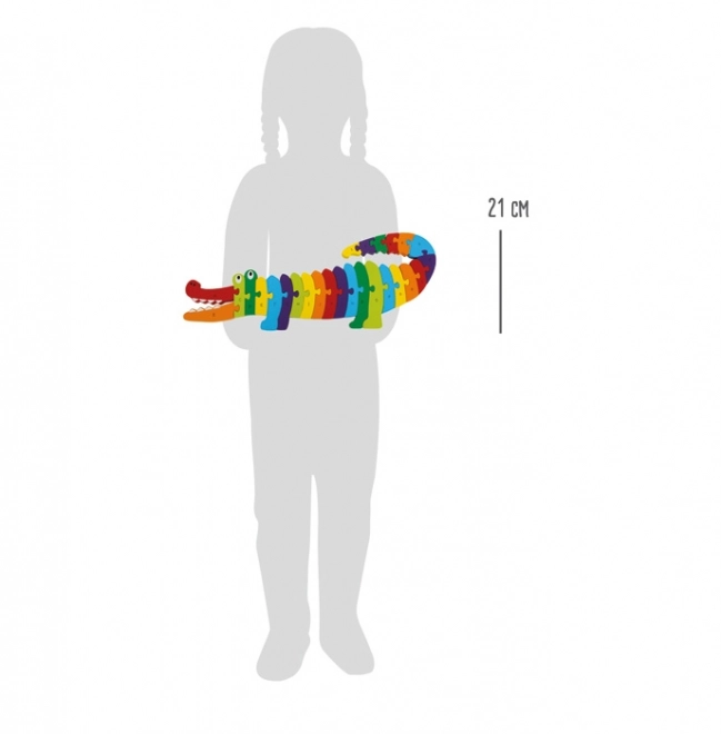 Vkládacie puzzle krokodíl ABC