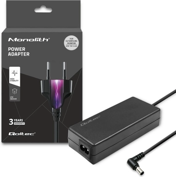 Sieťový adaptér pre monitory LG a SAMSUNG 65 W, 19 V, 3.42 A, konektor 6.5 × 4.4 mm + napájací kábel