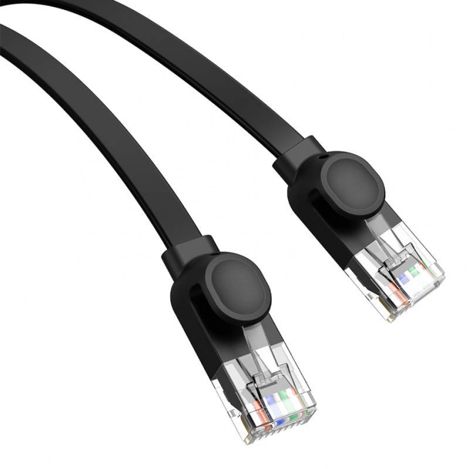 Plochý Ethernet kábel Baseus RJ45 Cat.6 čierny 12 m