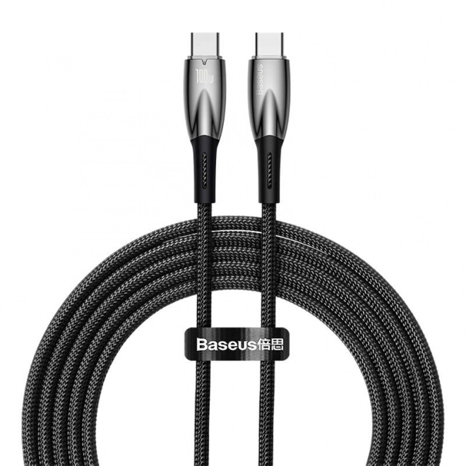 Baseus Glimmer rýchly nabíjací USB-C kábel 2 m čierny