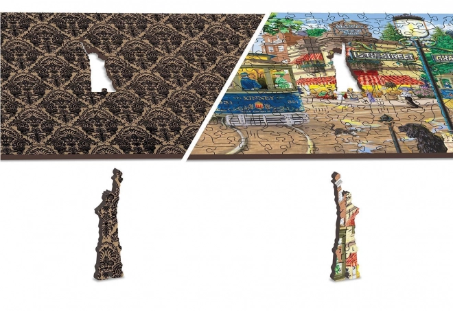 Drevené puzzle viktoriánska ulica XL