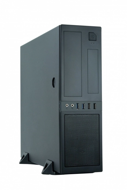 Kompaktná čierna počítačová skriňa mATX