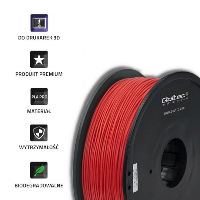 Profesionálny filament do 3D tlače PLA Pro Červený 1,75mm 1kg