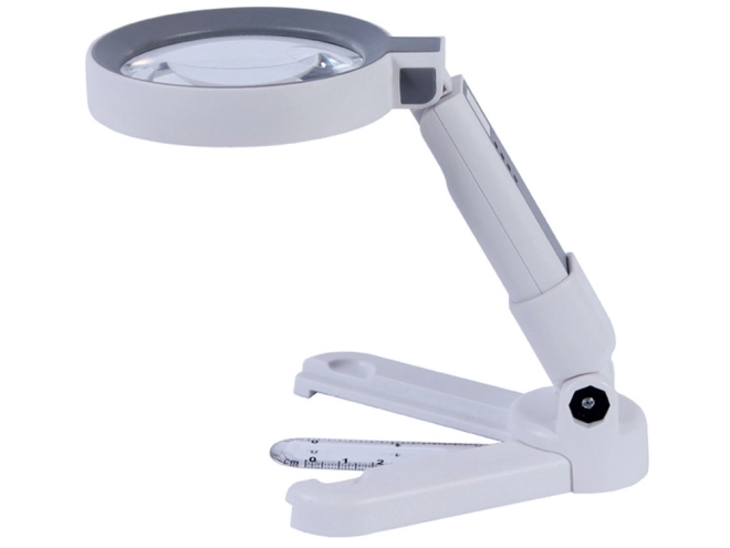 Kozmetická lupa so stojanom a 20 LED osvetlením