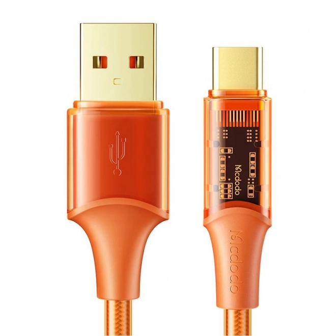 Kábel USB-C Mcdodo 6A, 1,8 m oranžový