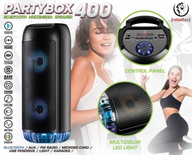 Prenosný Bluetooth reproduktor s RGB osvetlením