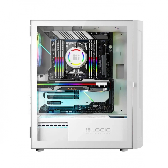 Počítačová skrinka Logic Aramis ARGB Midi USB 3.0 biela