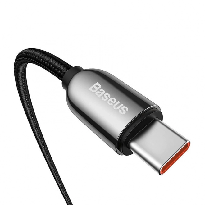 Baseus kábel USB-C na USB-C s displejom 100W 1m čierny