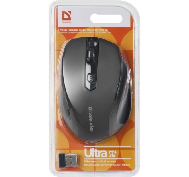 Bezdrôtová myš Defender Ultra MM-315 čierna