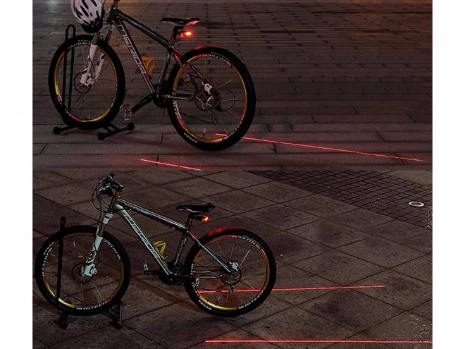 Laserové zadné svetlo na bicykel