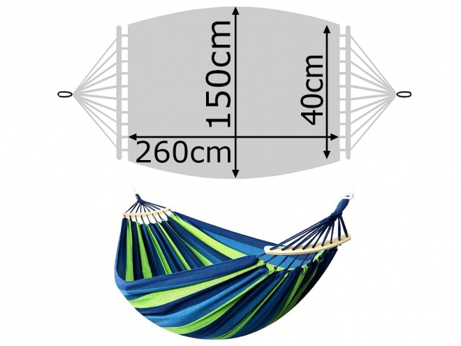 Dvojmiestna hojdacia sieť s vankúšom brazílska xxl veľká 200kg 260x150 s obalom