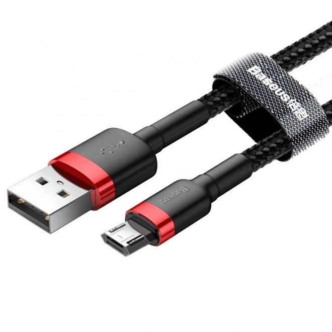 Kábel Baseus Cafule Micro USB 1,5A 2m červeno-čierny