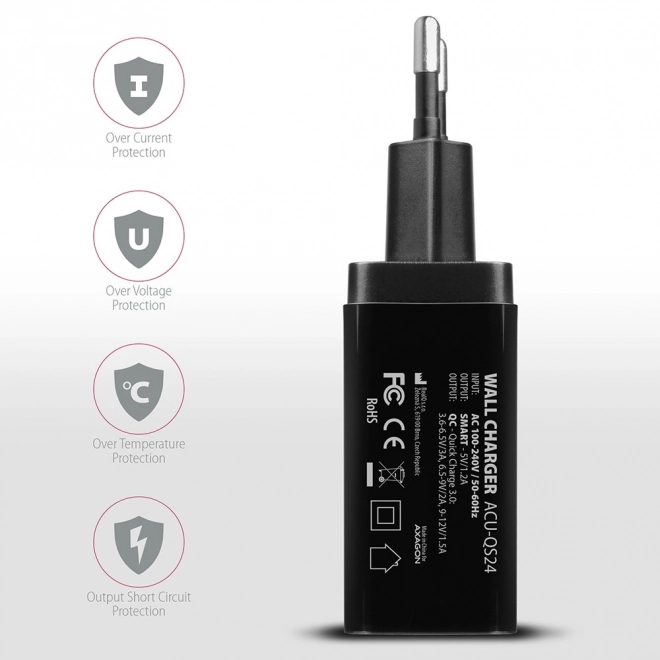 Rýchlonabíjačka 24W s dvoma USB portami a technológiou Quick Charge 3.0