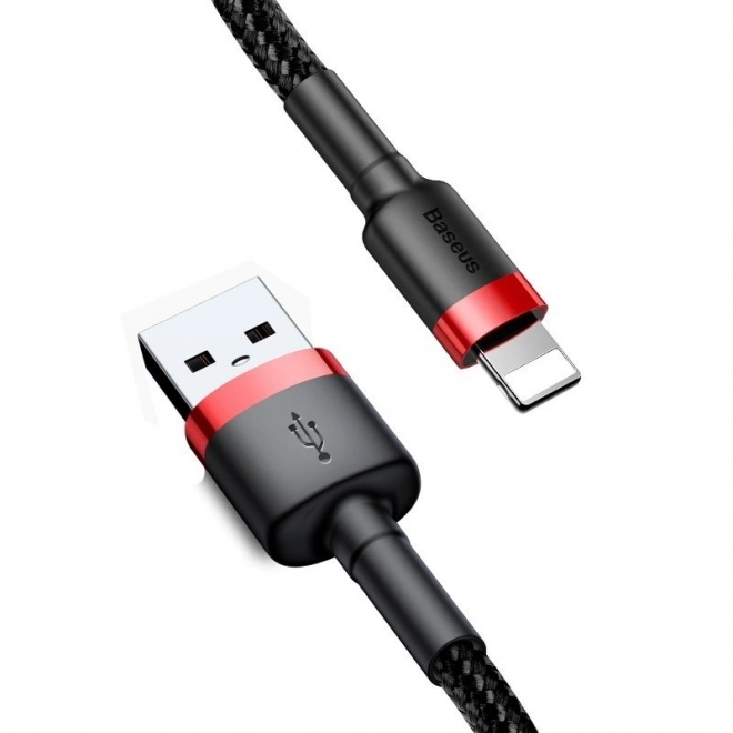 Baseus Cafule USB Lightning Kábel 2.4A 1m červený-čierny