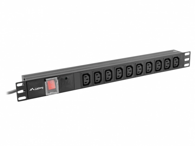 Zásuvková lišta Rack PDU 19 palcov 1U 10A 10x IEC C13 2m C14 čierna