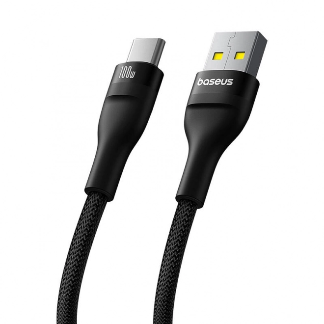 Nabíjací kábel Baseus Flash 2 USB na USB-C 100W čierny 2m