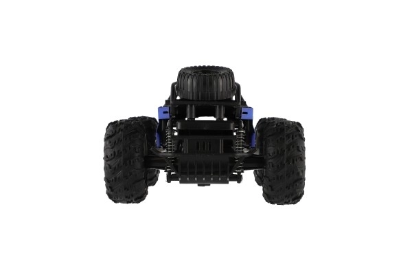 Auto RC buggy off-road modré 22cm plastové 2,4GHz batéria + dobíjací balíček v krabici 32x16x18cm